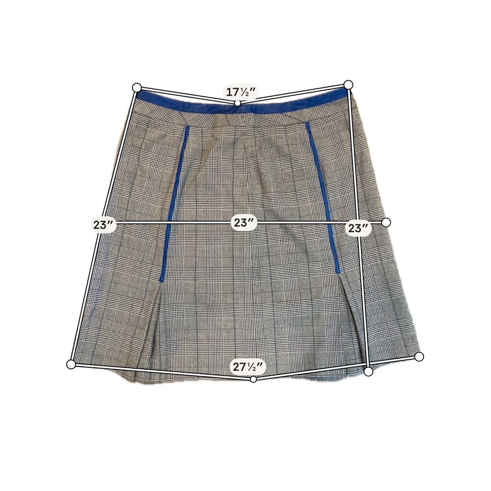 Lane Bryant Plaid A-Line Skirt Blue Trim Size 14 - Picture 11 of 11